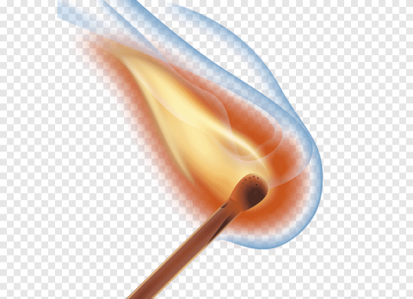 Спичка на прозрачном фоне