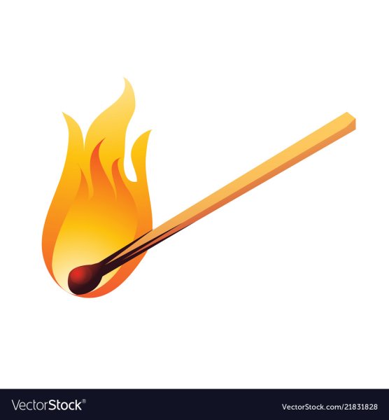 Спичка с огнем