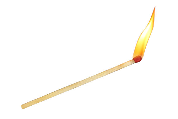 Горящая спичка