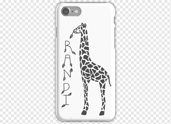 Чехол с жирафом черно белые