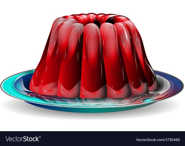 Желе на белом фоне