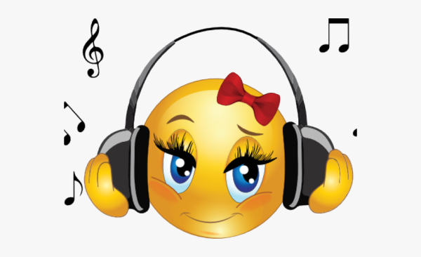 Смайлик с наушниками