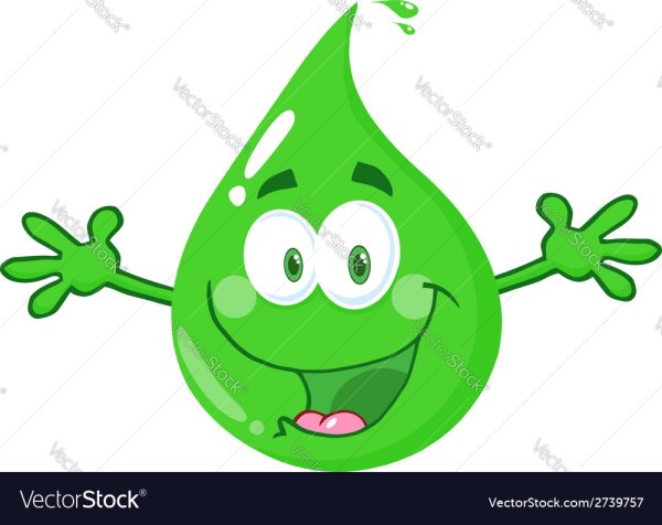 Зеленые капельки на прозрачном фоне