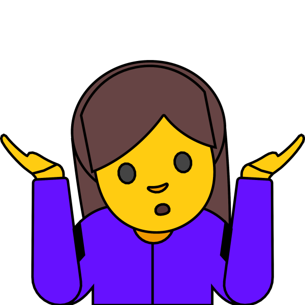 Смайлик пожимание плечами