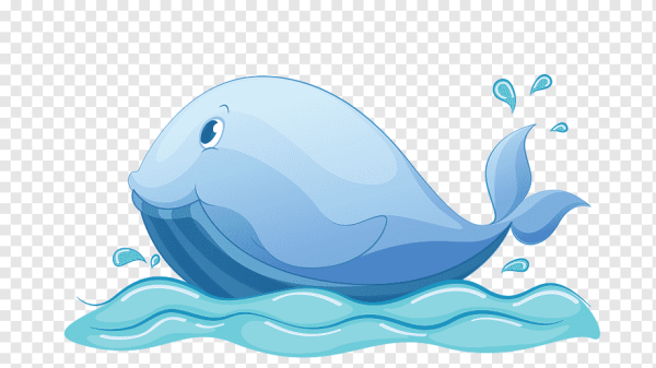 Кит в море вектор