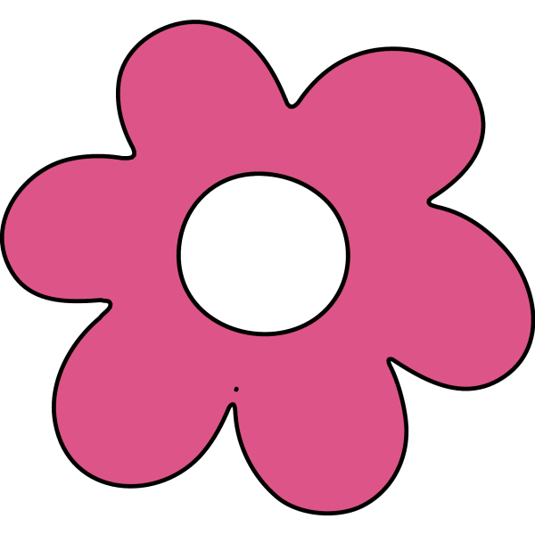 Розовый цветочек смайлик