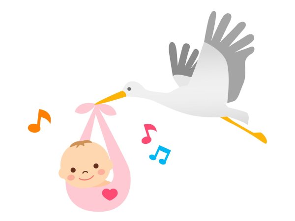 Аист с ребенком