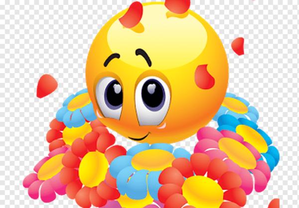 Смайлик с цветами