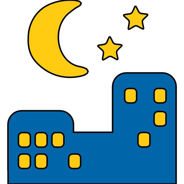 Эмодзи ночной город