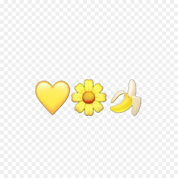 Желтое сердечко без фона