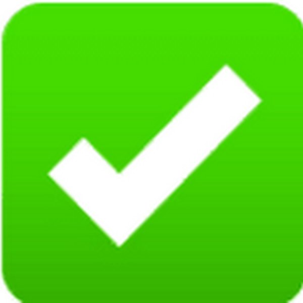 Зеленая галочка в квадратике