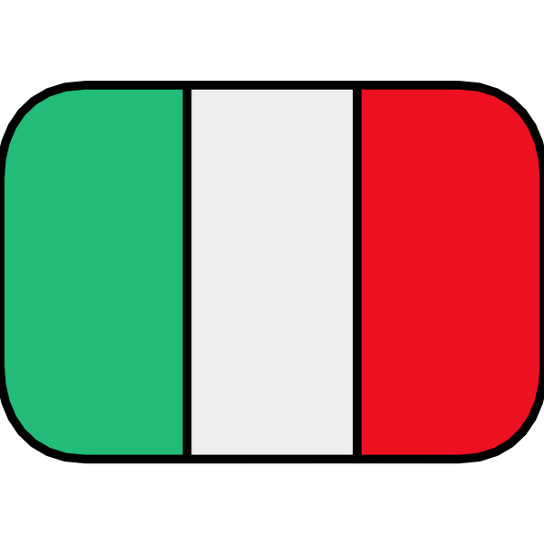 Флаг Италии на белом фоне