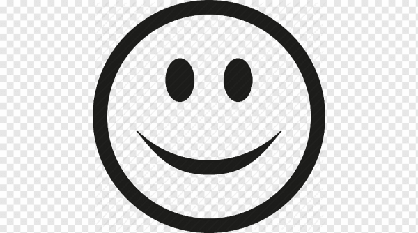 Смайлик черно белый