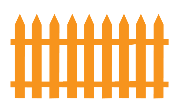 Заборчик на белом фоне