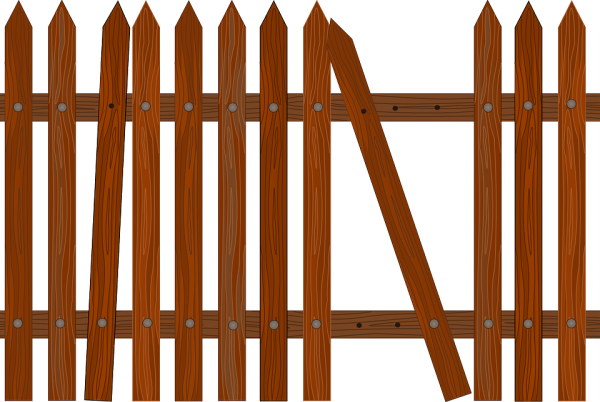 Деревянный забор вектор