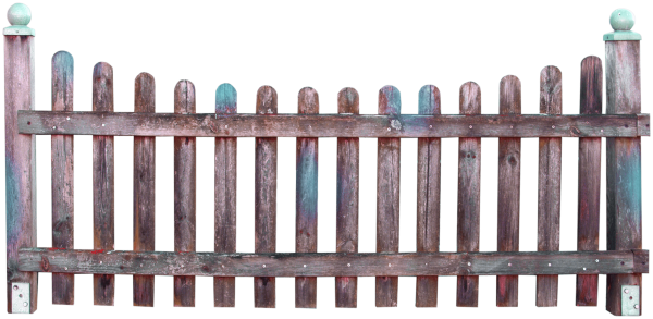 Деревянный забор на прозрачном фоне