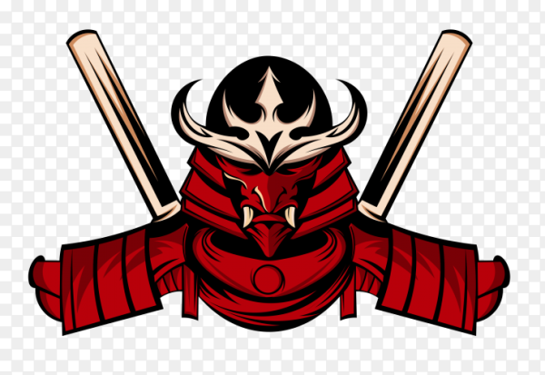 Самурай логотип вектор