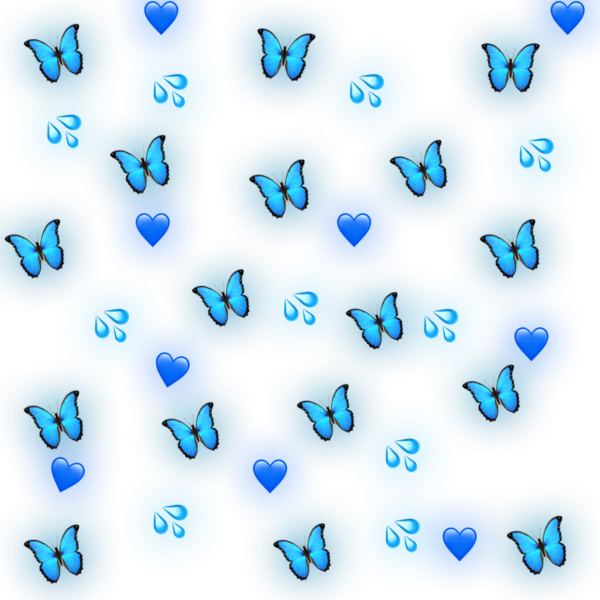 Голубое сердечко на белом фоне