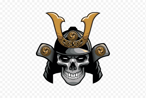 Череп в самурайском шлеме