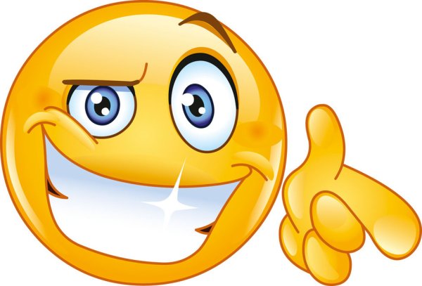 Подмигивающий смайлик с пальцем
