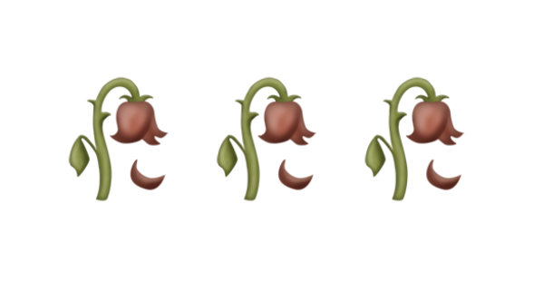 Эмодзи завявшая роза