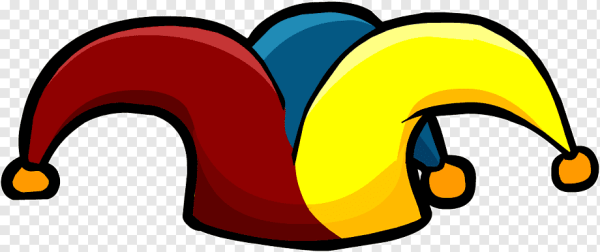 Шутовской колпак на прозрачном фоне