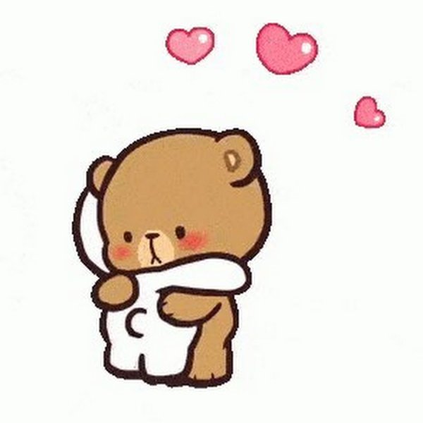 Мишки обнимашки Стикеры