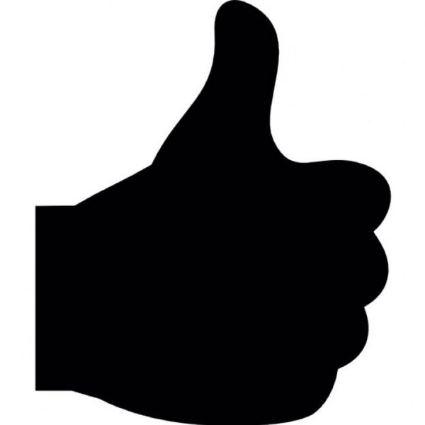 Палец вверх силуэт