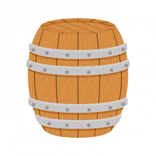 Деревянная бочка вектор