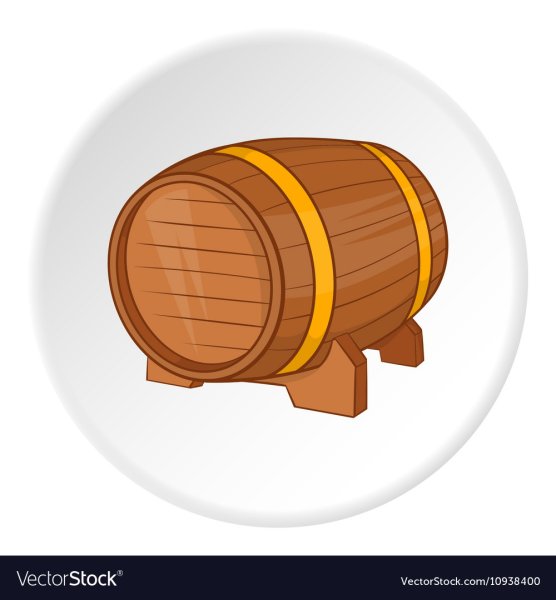 Бочонок с квасом на прозрачном фоне