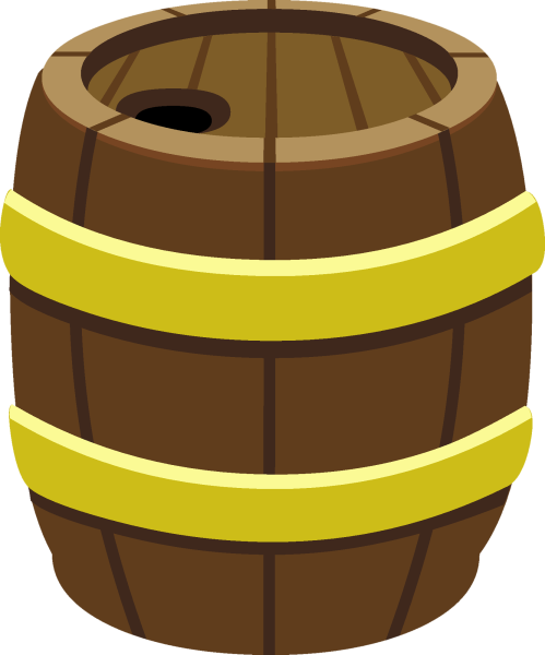 Бочка мультяшная