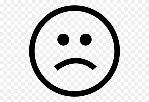 Грустный Смайл на белом фоне