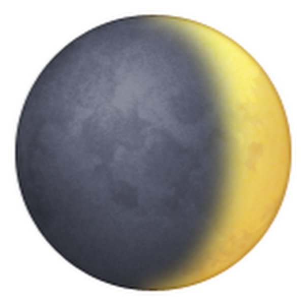 Растущая Луна смайлик