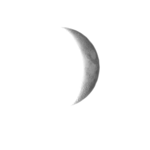 Месяц на белом фоне
