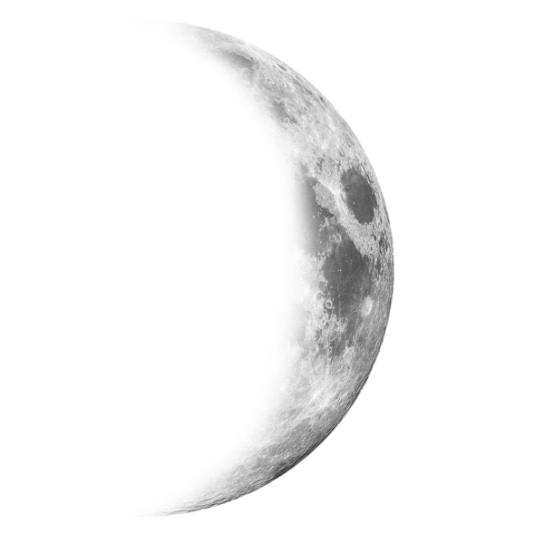 Месяц на белом фоне