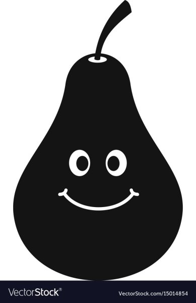 Раскраска груша с червячком