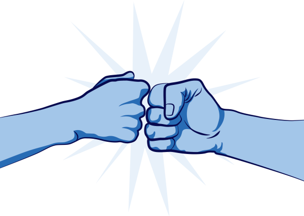 Два кулака вектор