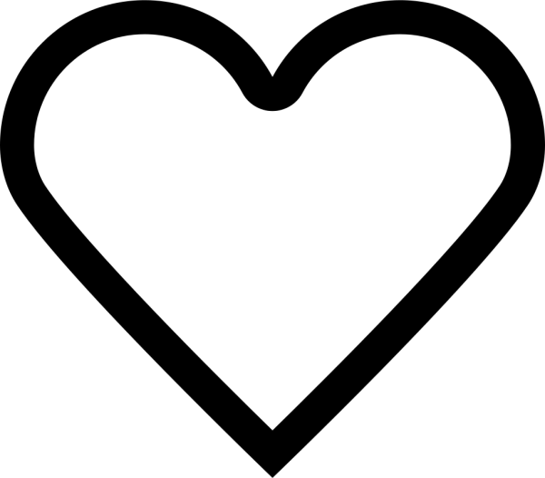 Сердце Смайл контур