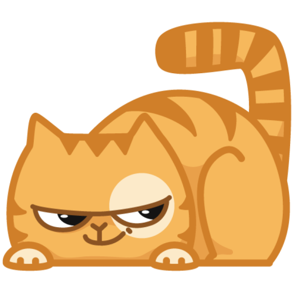Кот персик Стикеры