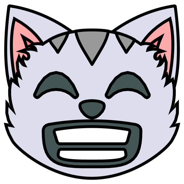 Эмодзи смеющийся кот