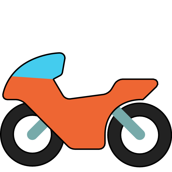 Смайлик на мотоцикле