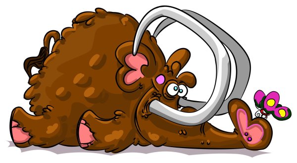 Мамонт смешной рисунок