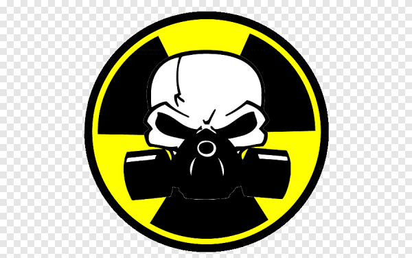 Наклейка в противогазе