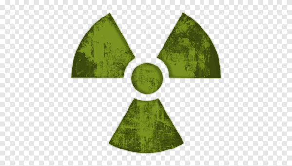 Знак радиации зеленый