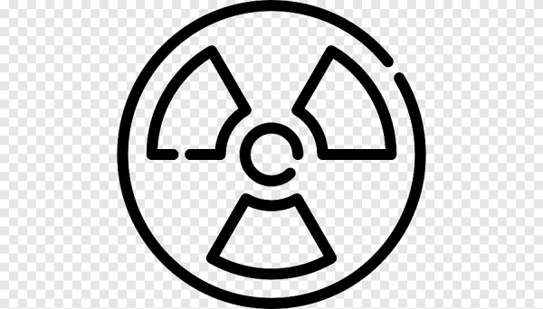 Значок радиации без фона