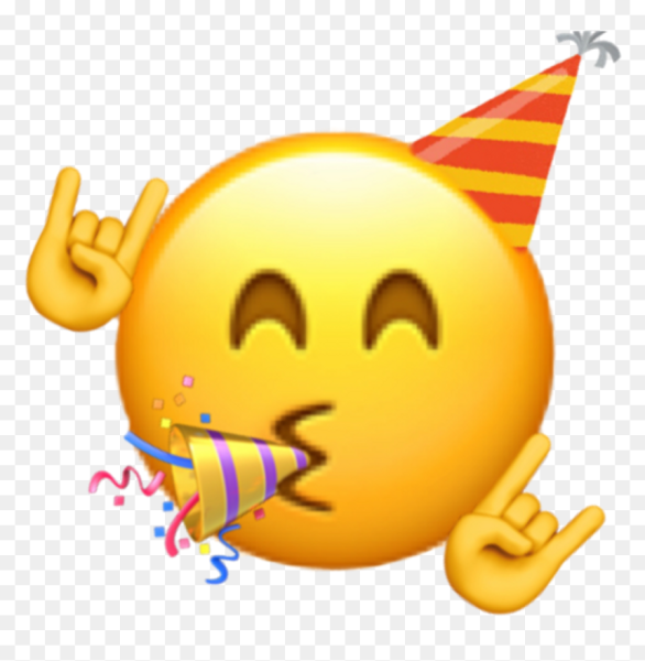 Празднующий смайлик