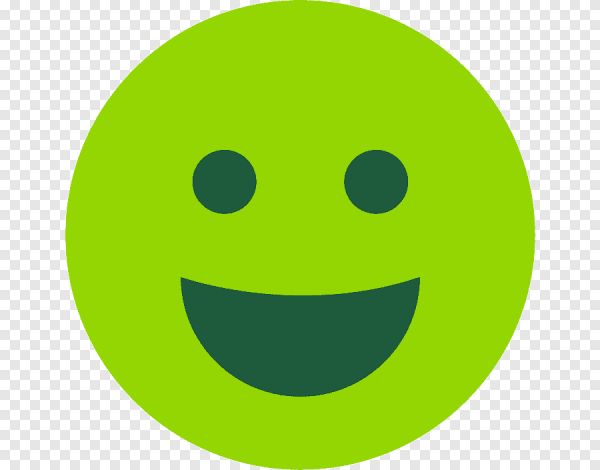 Зеленый улыбающийся смайлик