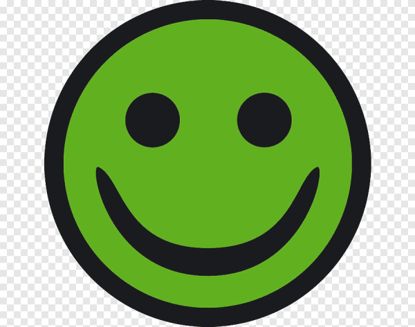 Зеленый довольный смайлик