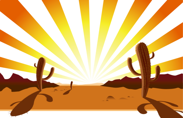 Пустыня Мексики мультяшная