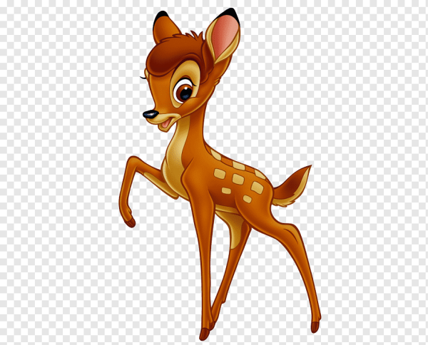 Бэмби на белом фоне